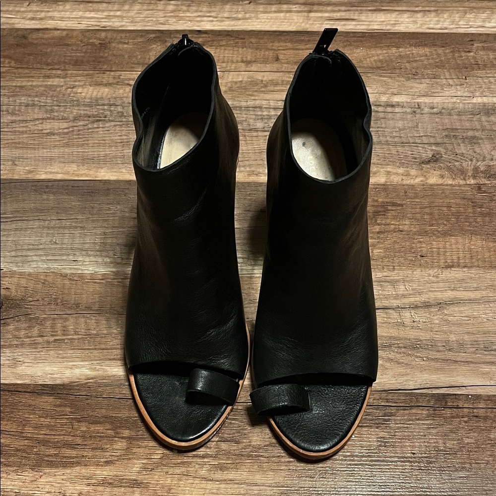 Loeffler Randall Black Open-Toe Ankle Booties